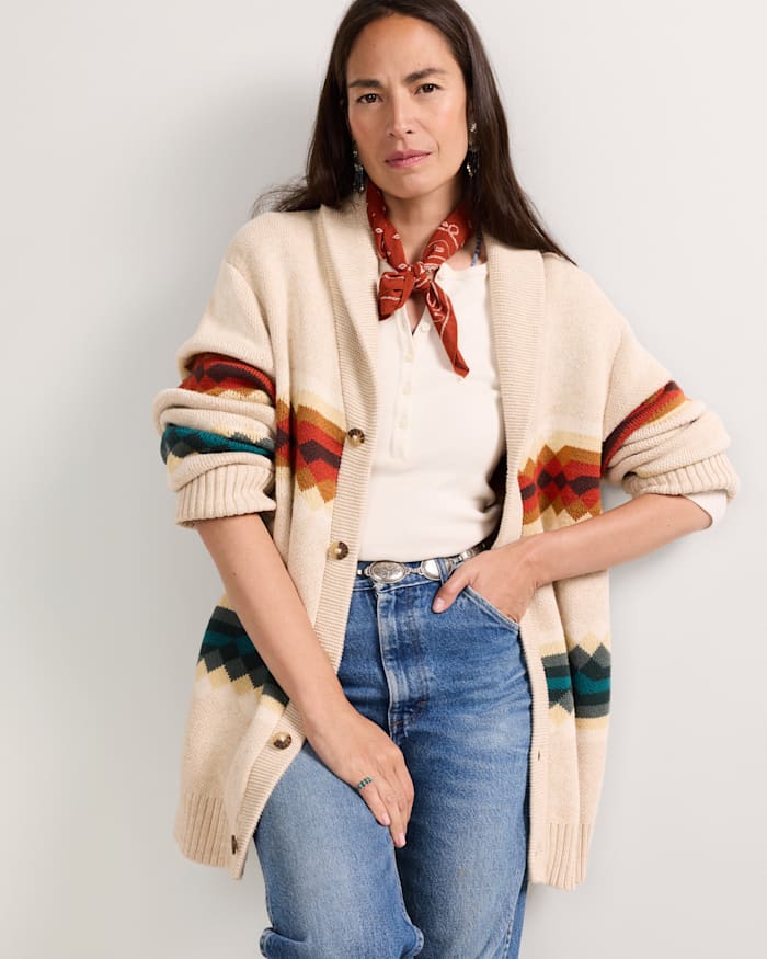 ADDIE ROANHORSE X PENDLETON MIDDLE WATERS COTTON CARDIGAN